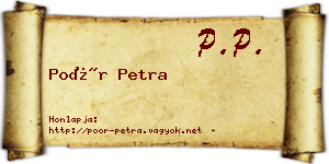 Poór Petra névjegykártya